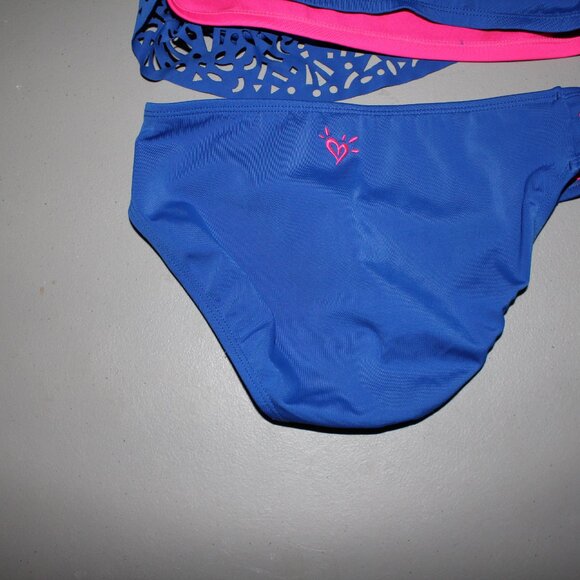 Blue & Pink 2 Pcs Justice Bikini Swimsuit Size 10 - Picture 8 of 11